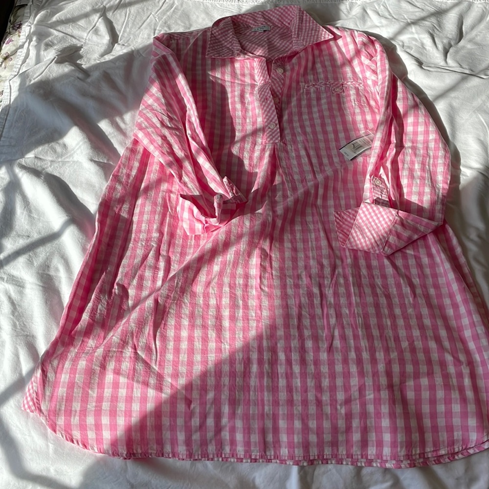 Crown and Ivy pink gingham dress